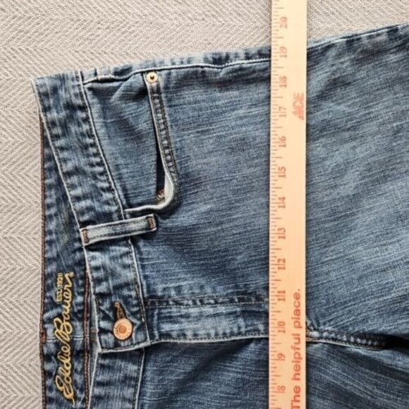 Eddie Bauer Jeans Women's Size 12R (34x30) Med Wash Bootcut Stretch Item# 2871 - Picture 16 of 16